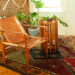 Limbo Safari Lounge Chair in Mahogany and Leather