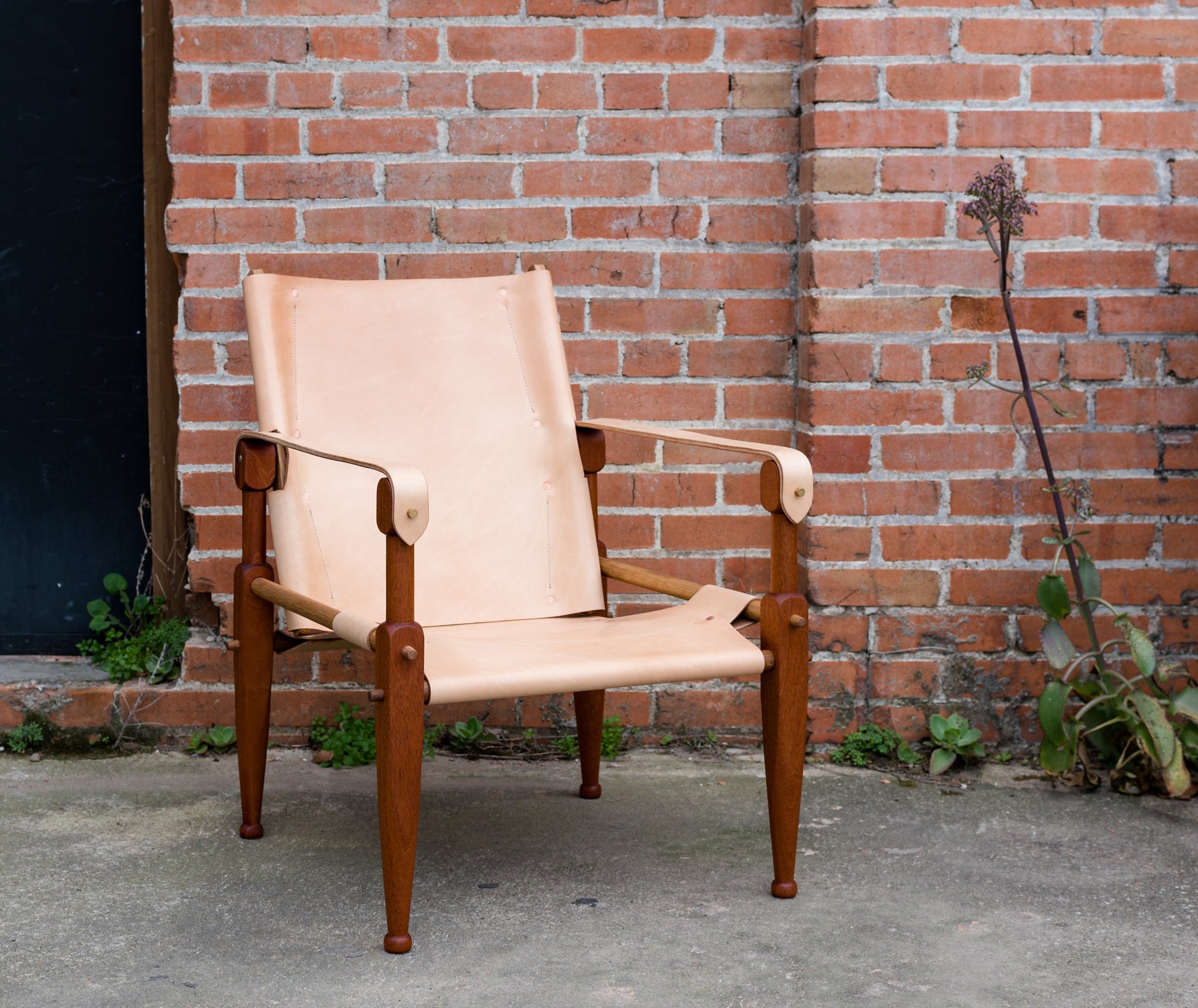 Limbo Safari Lounge Chair [Special Edition] - Mahogany & Natural Leather